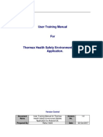 User Training Manual: Document Name No. Prepared by Date