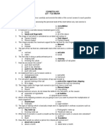 Direction: Read The Questions Carefully and Encircle The Letter of The Correct Answer To Each Question