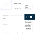 2 - Algebra Review