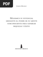 Poder de La Mente Subconsciente para Lograr JOSEPH MURPHY