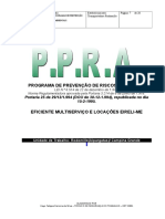 2013 - PPRA Da Eficiente para Rodomiles Que Presta Serviço Na Alpargatas em Campina Grande