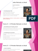 Tema 21 - O Primeiro Reinado No Brasil