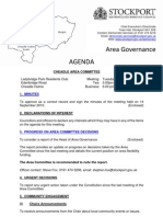 Cheadle Area Committee - 12 October 2010