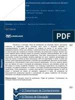 Resumo Do Artigo "Formação Inicial de Professores Na Educação Básica No Brasil"