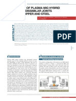 Application of Plasma MIG Hybrid Welding To Dissimilar Joints Between Copper and Steel