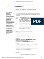 Personal and Impersonal Constructions - Passive and Causative