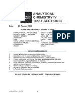 Analytical Chemistry Iv Test 1-Section B: Date: 28 August 2017