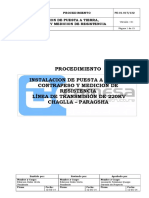 Procedimiento Instalación de Puestas A Tierra, Contrapesos y Medición de Resistividad Ver 01