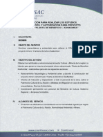 Cotización para Realizar Los Estudios Planta Beneficio Coscomba