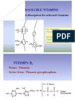 Water-Soluble Vitamins: Intestinal Absorption For Selected Vitamins