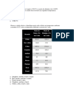 Exercicios para Prova de Quimica