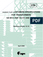 Guide For Customers Specifications For Transformers 100 MVA and 123 KV and Above