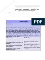 A. Name Five Different Methods of Bible Marking. B. Explain How Each Method Would Be Used. C. List Advantages and Disadvantages of Each