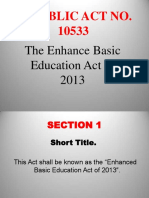 Republic Act No. 10533: The Enhance Basic Education Act of 2013