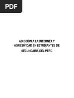 Adicción A La Internet y Agresividad en Estudiantes de