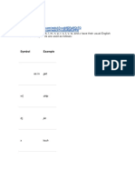 The Letters B, D, F, H, K, L, M, N, P, R, S, T, V, W, and Z Have Their Usual English Values. Other Symbols Are Used As Follows