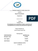 Trabajo Final Procedimiento Demanda Derecho Civil V Ingenieros