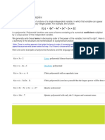 Definitions & Examples: Polynomial Functions