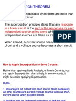 Superposition Theorem: Response in A Linear Circuit Sum of The Responses For Each Independent Source Acting Alone