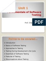 Unit 1 Fundamentals of Software Testing