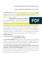 Cesación de Comodato Precario Por Ignorancia y Restitución de Bien Inmueble