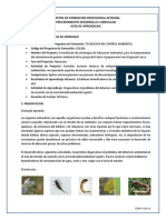 GA Establecer Bioindicadores de Contaminacion de Aire, Agua y Suelo