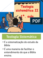 Teologia Sistemática II - Cristologia - 1a. Aula