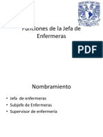 Funciones de La Jefa de Enfermeras