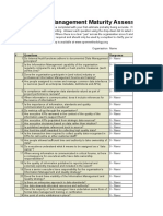 Information Management Maturity Assessment: # Questions Response