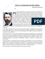 A Contribuição de M Weber