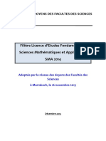 Domaine Des Sciences Mathématiques Et Applications SMA Et Sciences Mathématiques Et Informatique SMI