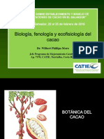 Biología, Fenología y Ecofisiología Del Cacao