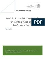 Modulo 7 Emplea La Tecnologia en La Interpretacion de Fenomenos Fisicos