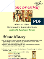 Periods of Music: Advanced Higher Understanding & Analysing Music