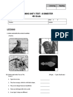 Unit 5 Test 4th Grade