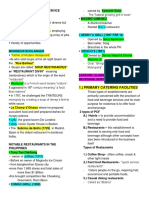 Fundamentals in Food Service Operations