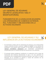 Ley General de Aduanas Fundamentos Legislacion Potestad y Principios