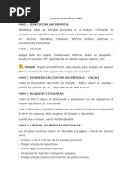 Bloqueo y Control de Energías - 6 Pasos Que Salvan Vidas