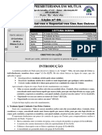 Lição 04 - Cuidai-Vos, Sujeitai-Vos e Suportaivos Uns Aos Outros