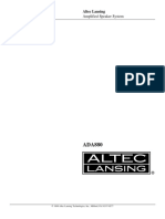 ALtec-Lansing ADA880 User Guide