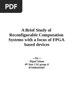 A Brief Study of Reconfigurable Computation Systems With A Focus of FPGA Based Devices