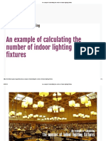 Calculating The Number of Indoor Lighting Fixtures