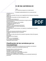 Clasificación de Las Carreteras en México