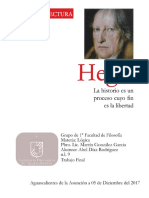 HEGEL: La Historia Es Un Fin Cuyo Proceso Es La Libertad.