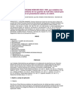 NOM-085-SSA1-1994, Que Establece Las Especificaciones Sanitarias de Los Guantes de Hule Latex