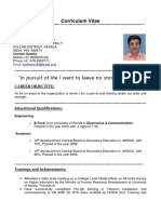 Curriculum Vitae SANTHANU S