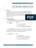 Absolute Density and Absorption Ceofficient of Gravel PDF