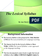 The Lexical Syllabus: by Ana Marie D. Caseres