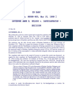 En Banc (GR Nos. 86899-903, May 15, 1989) Governor Amor D. Deloso V. Sandiganbayan Decision