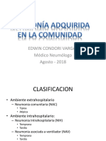 Neumonia Adquirida en La Comunidad - UPT Agosto 2018